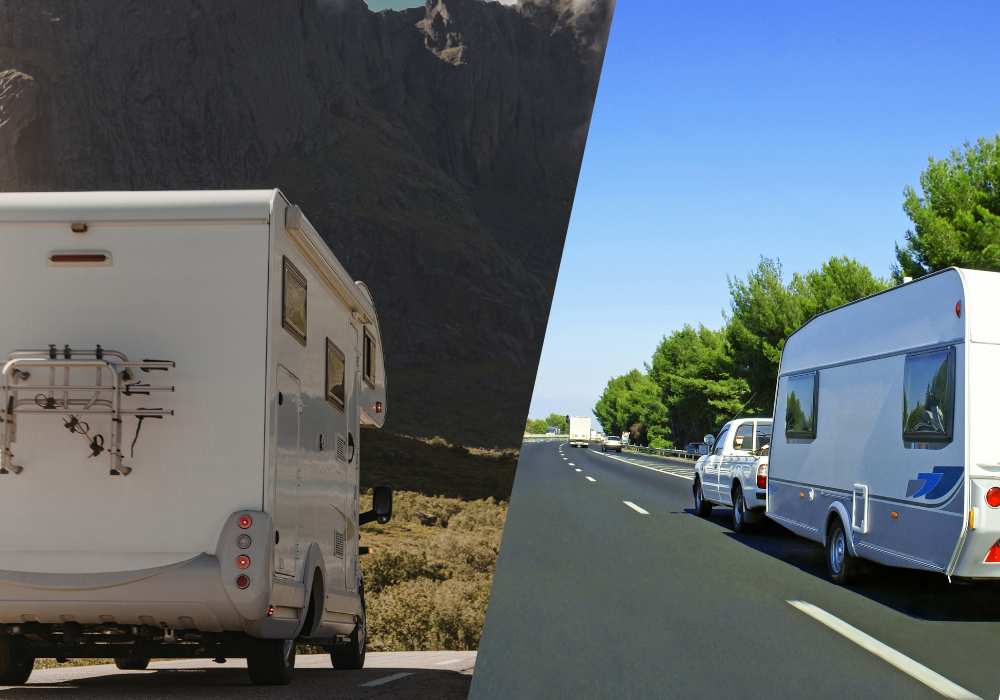 Differenze tra camper e roulotte in viaggio su strada